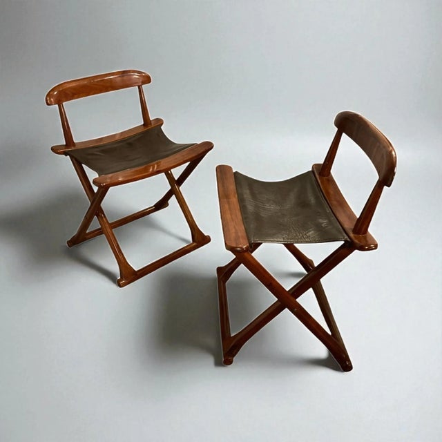 Starbay Bermudes Folding Rosewood Yacht Chairs, 1990, Set of 2 For Sale - Image 9 of 10