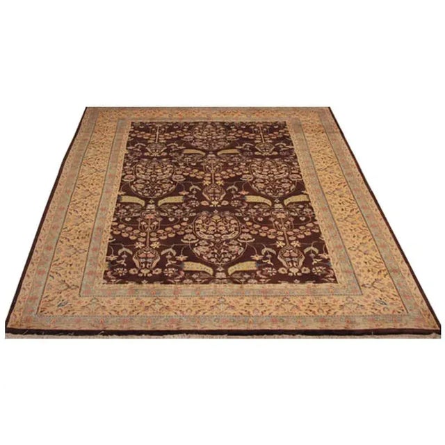 Handwoven Persian Tabriz Style Area Rug 6'2"×8'10" For Sale - Image 4 of 6