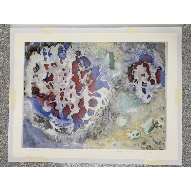 1991 "Dancing Coral" Abstract Multicolor Signed Lithograph Print by Marlene Tseng Yu For Sale In Las Vegas - Image 6 of 11