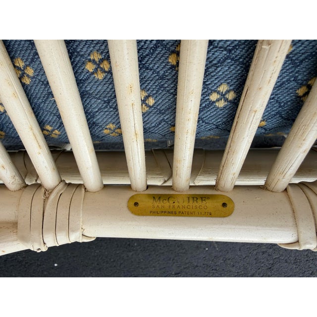 Vintage McGuire San Francisco Cathedral Back Rattan Dining Chairs – A Pair For Sale - Image 10 of 11