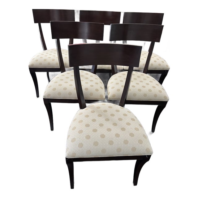 Ethan Allen Klismos Dining Side Chairs- Set of 6 For Sale