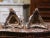 Pair 19th Century French Louis XV Silvered Church Candlesticks With Wax Candles For Sale - Image 12 of 13
