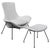 Off-white 1950s Agusto Bozzi for Saporiti Modernist Lounge Chair with Ottoman For Sale - Image 8 of 18