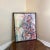 Pink 1970s Vintage Colorful Abstract Expressionist Painting Signed Amy ~ Framed For Sale - Image 8 of 9