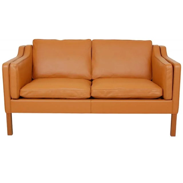 2-Seater Sofa in Whiskey-Colored Nevada Leather by Børge Mogensen for Fredericia For Sale - Image 13 of 13