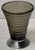 Ebony Art Deco Vases of Ribbed Smoked Glass and Chrome - From France (Two Available) For Sale - Image 8 of 15