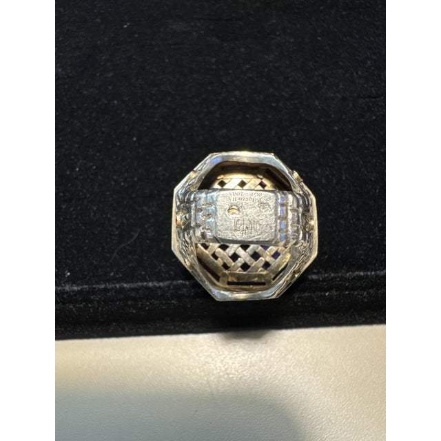 Gold - Silver and Large Amethyst Ring Palazzo Ii Model from Jean Boggio For Sale - Image 3 of 9