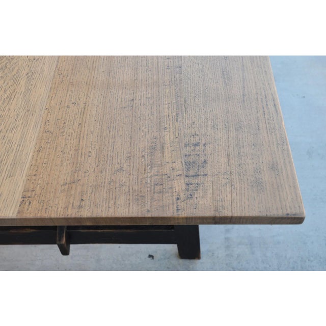 Brown Country Dining Table Made From Rift Sawn Oak For Sale - Image 8 of 13
