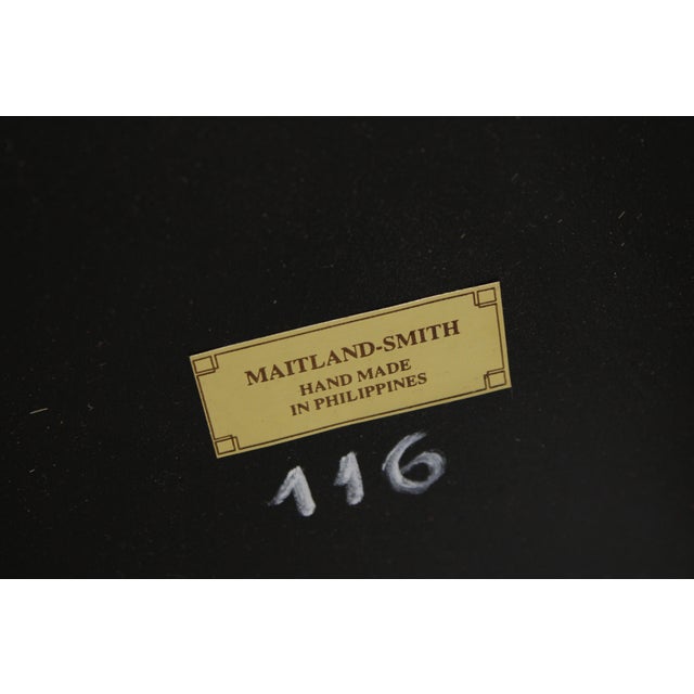 Maitland Smith 3 Drawer Satinwood Louis XV Style End Table For Sale - Image 18 of 18