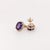 Purple 5ct Oval Amethyst Diamond Stud Earrings: Solid 14k Gold, Oval 10x8mm, Pair For Sale - Image 8 of 9