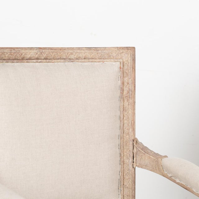 Pair, White Painted Gustavian Style Armchairs, Sweden Circa 1900's For Sale - Image 4 of 8