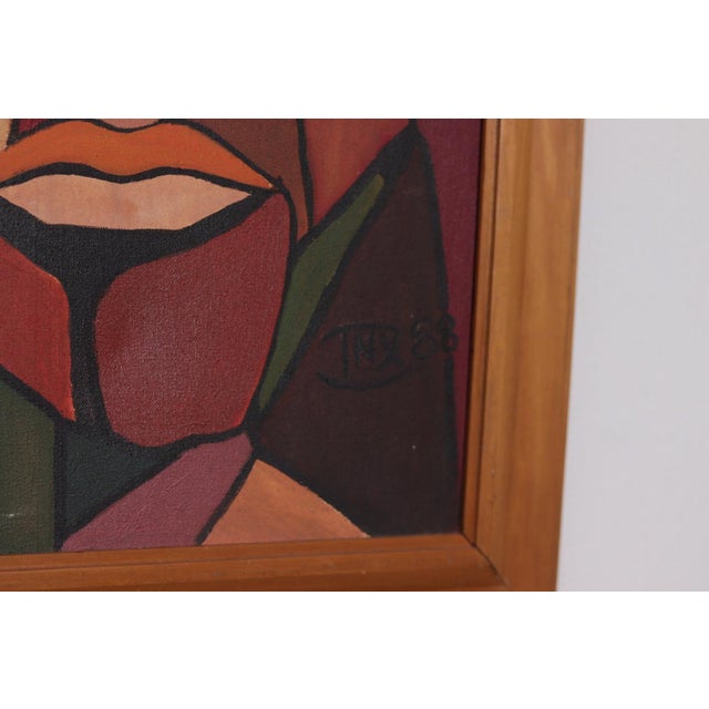 Face, 1960s, Oil on Canvas, Framed For Sale - Image 13 of 18