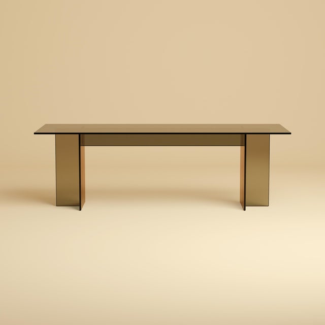 Lounge Table in Bronzed Glass by Lebanto For Sale - Image 4 of 4