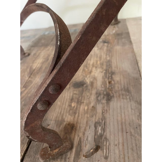 Metal Antique Wrought Iron Chair, 1890s For Sale - Image 7 of 11