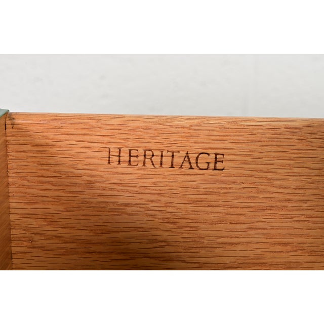 Green Heritage French Regency Louis XVI Green Lacquered Dresser or Credenza, Newly Refinished For Sale - Image 8 of 13