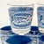 Glass Mid-Century Americana Currier & Ives French Blue Old Fashion Lowballs Glasses - Set of 10. For Sale - Image 7 of 10