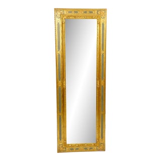 Painted, Gilt and Ebonized Mid-20th Century Italian Venetian Style Wall Mirror For Sale