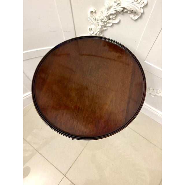 Antique Mahogany Tripod Side Table, 1880 For Sale - Image 3 of 8