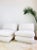 Vintage 1970s Pair of Modern Slipper Chairs & Ottoman in White Faux Shearling / Boucle Upholstery by Marge Carson For Sale - Image 11 of 11