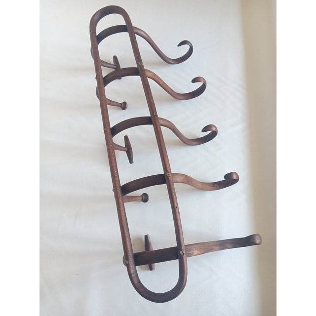 Vintage Wall Coat Rack in Bentwood, 1950s For Sale - Image 5 of 6