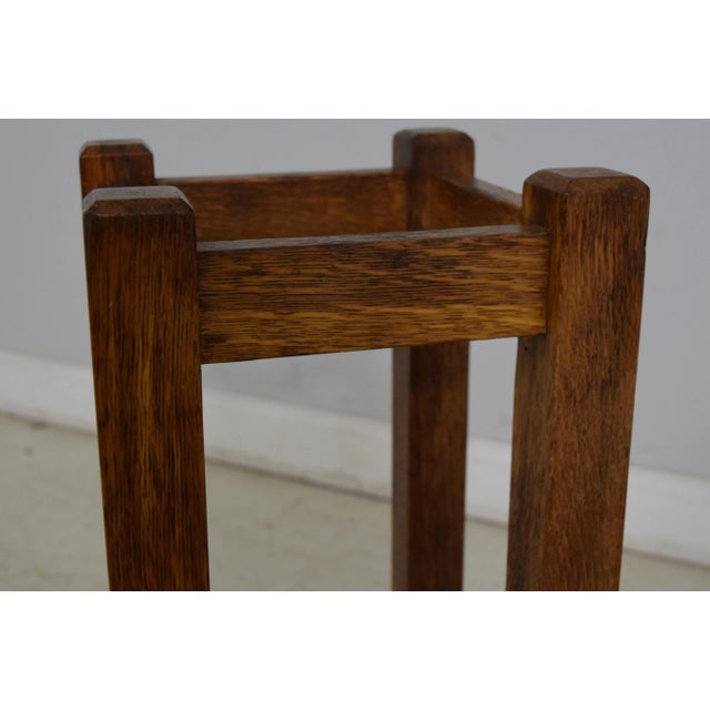 Mission Vintage Mission Oak Possibly Stickley Umbrella Stand For Sale - Image 3 of 7