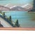 Mid-Century Folk Art Mountain Cabin Landscape Oil Painting in Walnut Frame For Sale In Oklahoma City - Image 6 of 11