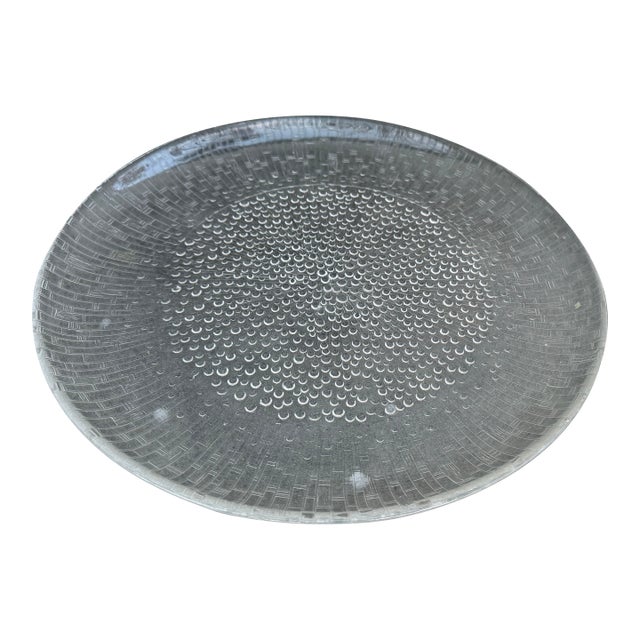 1960s Tapio Wirkkala Thule Glass Serving Platter 13 3/4” For Sale