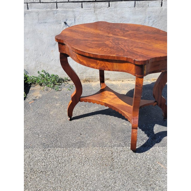 19th Century American Empire Flame Mahogany Center Table. For Sale - Image 18 of 18