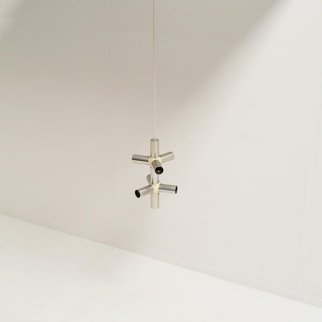 Mid-Century Modern Vintage Light Structure Pendant Light by Trix and Robert Haussmann for Swiss Lamps International, 1960s For Sale - Image 3 of 11