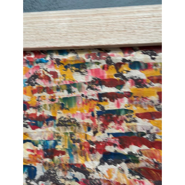 Original oil on panel – “abstract” by r. Avind – signed & framed – 47 × 61 cm (18.5" × 24") a mid-20th-century abstract...