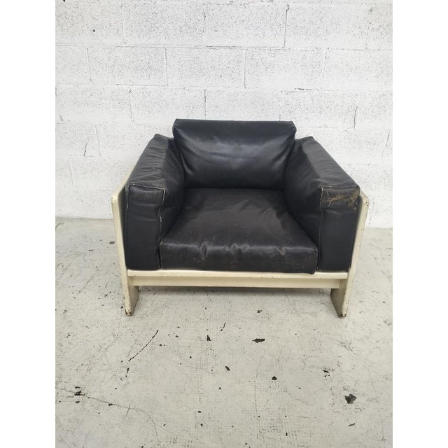 1960s Bastiano Leather Chair by Tobia Scarpa for Gavina, 1960s For Sale - Image 5 of 14