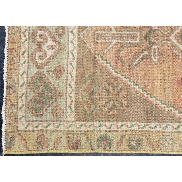 Turkish Mini Rug Oriental Hand Knotted Vintage Rug 1'8" x 3'6" #16751 For Sale - Image 4 of 8