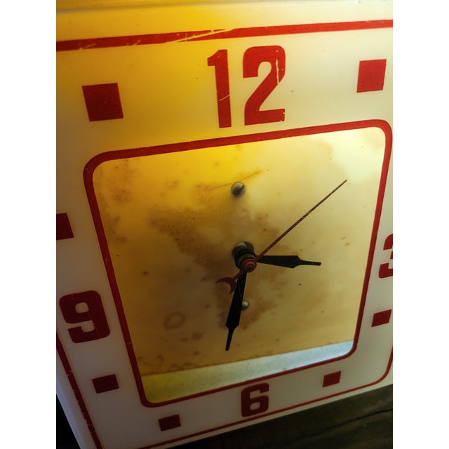 American Mid 20th Century Deep South Milk Light-Up Advertising Clock by the Countryman Co. For Sale - Image 3 of 12
