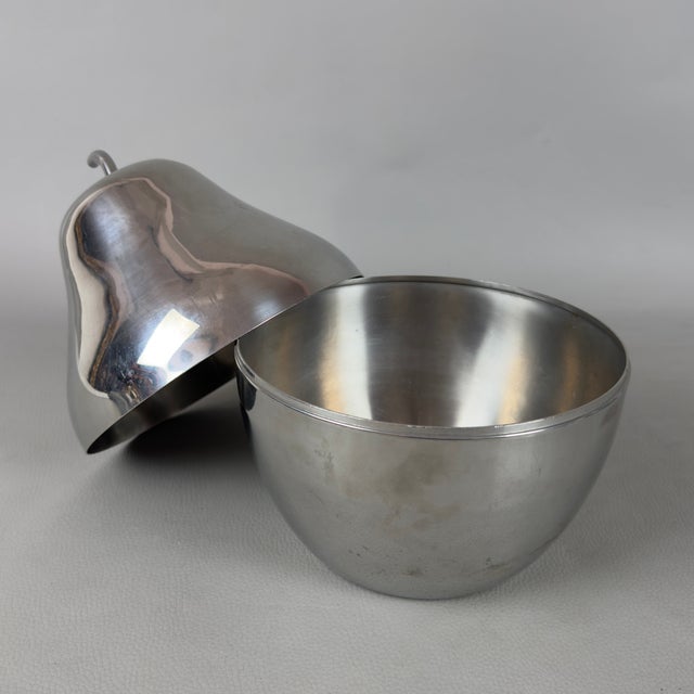 Vintage Pear Stainless Steel Ice Bucket, 1970s For Sale - Image 4 of 9