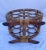 Boho Chic Tiki Bar Seven Bottle Wine Rack, Wine Storage Wine Basket in Wicker & Bamboo For Sale - Image 4 of 8