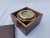 Wood Brass Boat Compass in Varnished Wood Box For Sale - Image 7 of 9