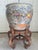 Late 20th Century Canton People Chinese Large Planter With Wooden Carved Stand For Sale - Image 13 of 13
