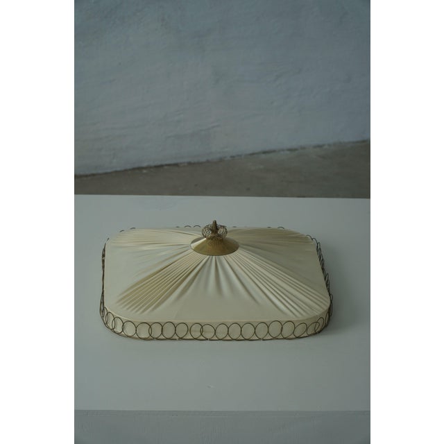 Gold Mid-Century Modern Swedish Ceiling Lamp with Brass Detailing, 1950s For Sale - Image 8 of 11