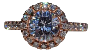 The Argyle: Rose Gold Halo Engagement Ring