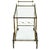Mid-century era Hollywood Regency French Drinks Trolley crafted from solid bright brass work, the two-tier structure...