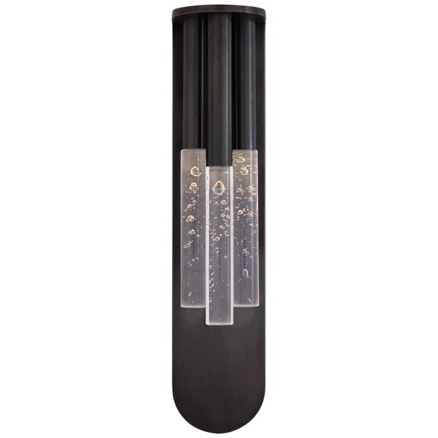 Rousseau Medium Multi-Drop Sconce in Bronze with Seeded Glass Designer: Kelly Wearstler Height: 20" Extension: 4"...