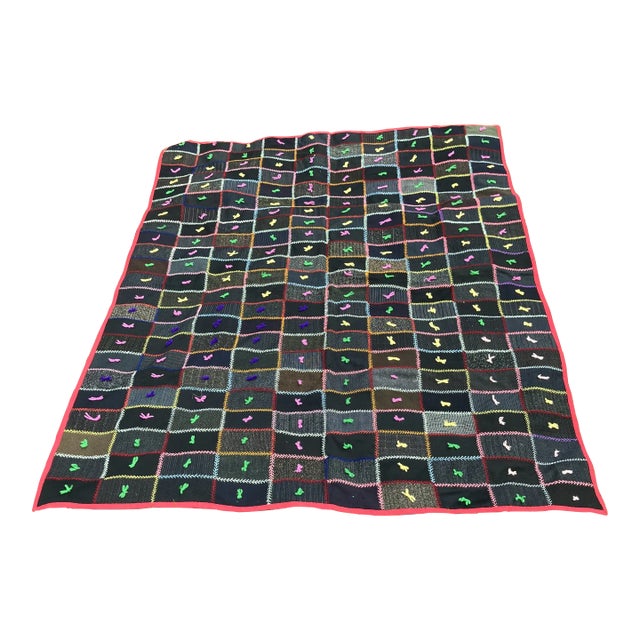 Antique Mens Suiting Quilt For Sale