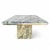 Late 20th Century Postmodern Green Marble Coffee Table With Plinth Base For Sale - Image 11 of 15