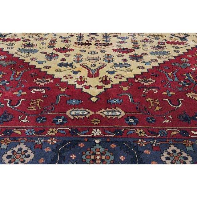 Mid 20th Century Vintage Turkish Heriz Rug, 09'00 X 11'11 For Sale - Image 5 of 10