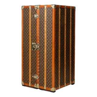 Wardrobe Trunk in Monogram Canvas from Louis Vuitton, France, 1930s For Sale