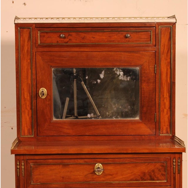 Louis XVI Happiness of the Day Secretary in Mahogany For Sale - Image 11 of 13