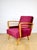Vintage Art Deco Loft Armchair in Raspberry, 1960s For Sale - Image 10 of 13