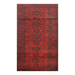 Fine Quality Hand Knotted Afghan Khal Mohammadi Wool Area Runner Rug 9.8 X 2.9 Ft For Sale