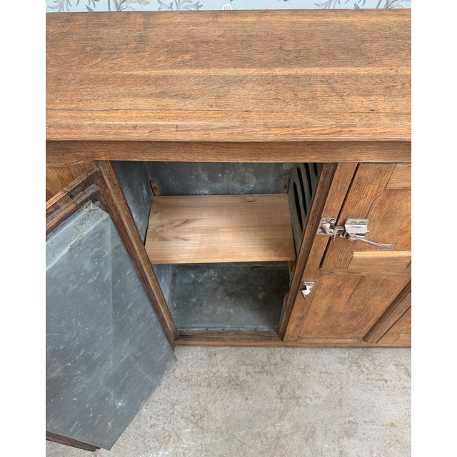 Oak Sideboard with Icebox, 1900s For Sale - Image 9 of 18