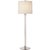AERIN for Visual Comfort Signature Riga Buffet Lamp in Crystal & Polished Nickel with Linen Shade For Sale